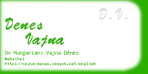 denes vajna business card